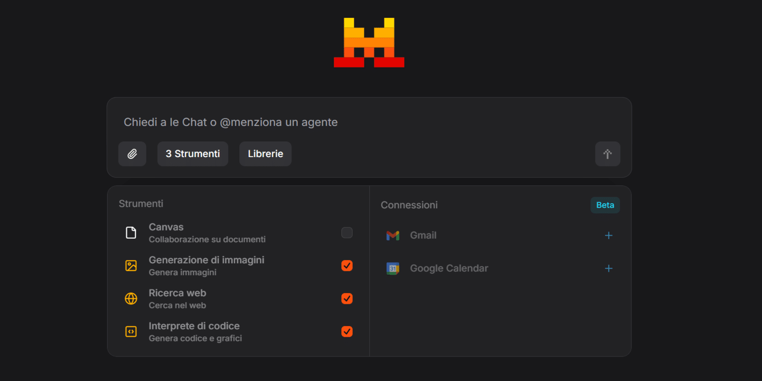 le chat mistral ai interfaccia con strumenti