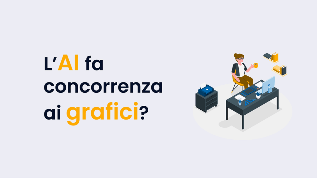 donna con tazza su scrivania ia fa concorrenza a grafici?