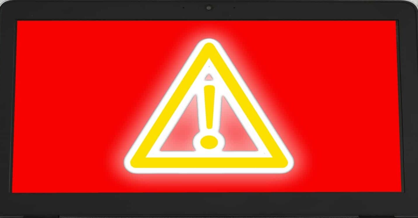 segnale di errore su schermo pc data breach