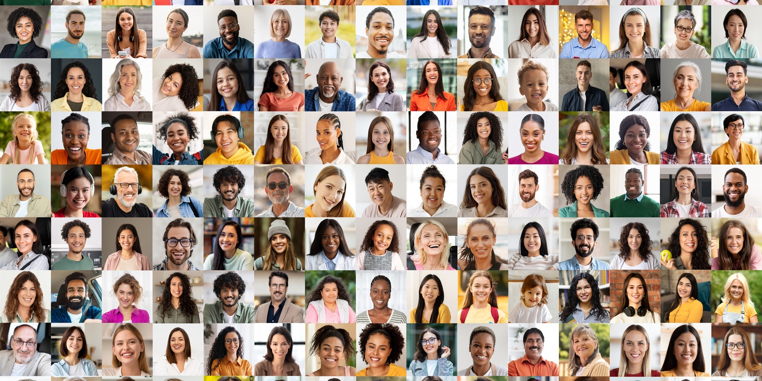 collage di persone diverse social media manager